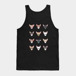 Chihuahua Dog Emoji Tank Top